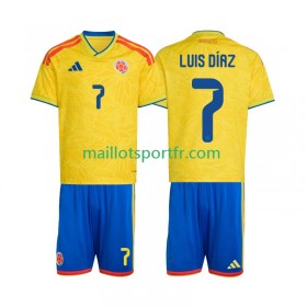 Maillot de Foot Colombie Luis Diaz 7 World Cup Enfant Domicile 2026